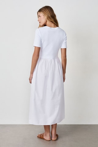 Abito effetto trompe-l’œil Timeless Summer - Bianco