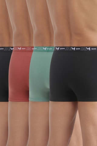 4 parigamba Coton Stretch - Nero e verde chiaro  - Dim