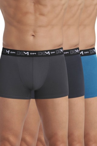 3 parigamba Coton Stretch - Antracite, nero e cobalto  - Dim