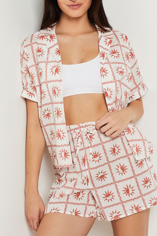 Camicia pigiama Ryma - Rosso mattone