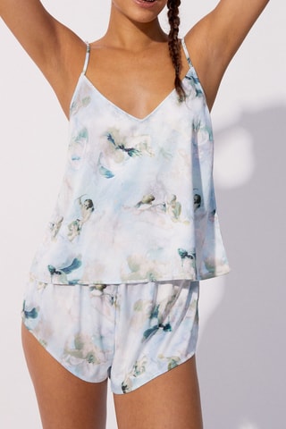 Canotta pigiama tie and dye - Celeste - Undiz