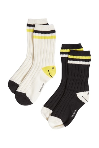 2 paia di calze Aubry - Giallo e nero