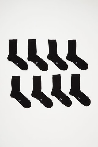 8 paia di calze Bambou - Nero  - Dim