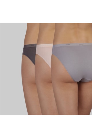 3 slip Les Pockets EcoDIM - Taupe, rosa e grigio - Dim