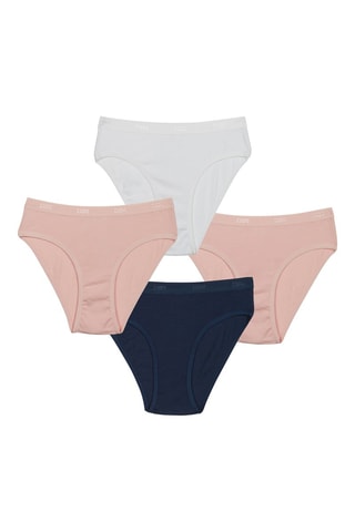 4 slip Les Pockets Ecodim - Rosa e nero  - Dim