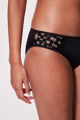 Slip Generous Broderie - Nero  - Dim