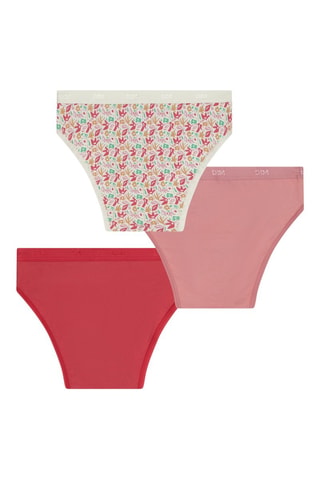 3 slip Pockets Coton - Blu, rosa e rosso  - Dim