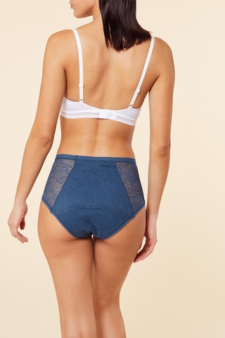 Slip mestruale a vita alta  - Navy