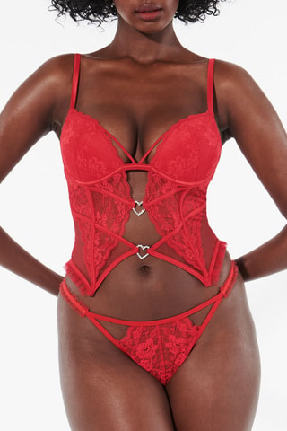 Guêpière push-up Chrysteliz - Rosso