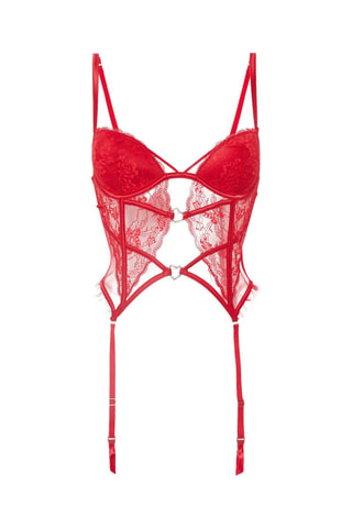 Guêpière push-up Chrysteliz - Rosso