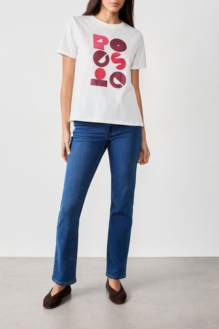 T-shirt Vintage St Tropez - Bianco e rosa