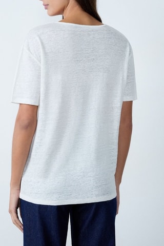 T-shirt in lino Modern Feminity - Ecrù
