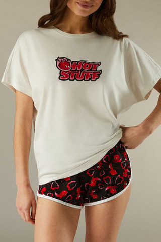 T-shirt Hot Stuff Devil Lovestuffiz - Bianco