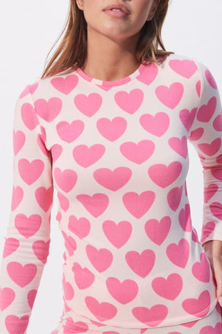 T-shirt Mouniz - Fucsia e bianco