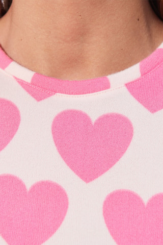T-shirt Mouniz - Fucsia e bianco
