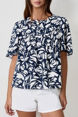 Blusa Capsule - Navy e bianco