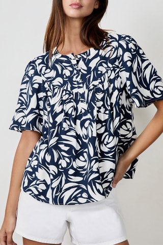Blusa Capsule - Navy e bianco