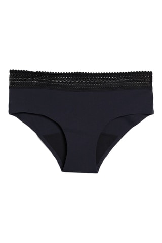 Slip mestruale in cotone bio Celia - Flusso medio - Nero