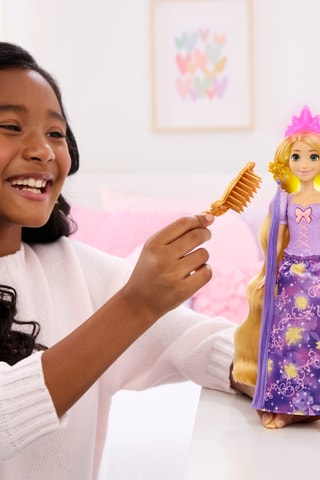 Cofanetto bambola Rapunzel Capelli Magici Disney - 9 pezzi - Da 3 anni