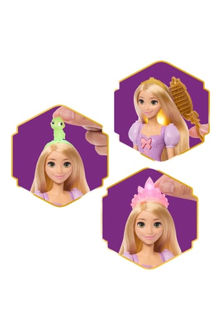Cofanetto bambola Rapunzel Capelli Magici Disney - 9 pezzi - Da 3 anni