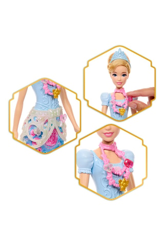 Cofanetto bambola Cenerentola Jewel Reveal Disney - 10 pezzi - Da 3 anni