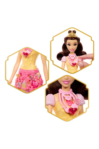 Cofanetto bambola Belle Jewel Reveal Disney - 10 pezzi - Da 3 anni