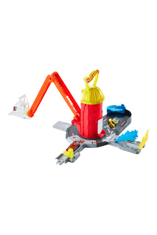 Cofanetto caserma dei pompieri con pista per auto Hot Wheels - Da 4 anni
