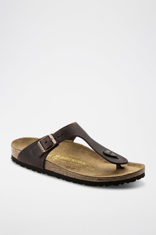Sandales en cuir Gizeh - Marron - Etroite