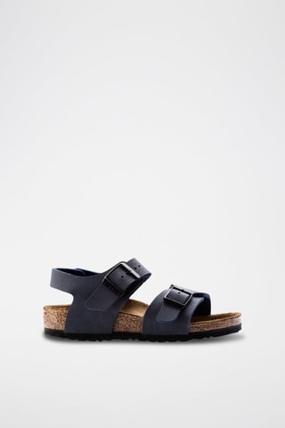 Leren Sandalen New York - Marineblauw - Smal