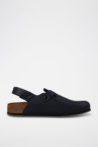 Leren Clogs Tokyo - Marineblauw - Smal