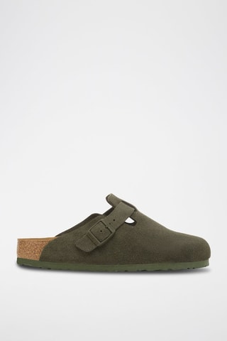 Leren Clogs Boston - Groen - Smal