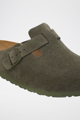 Leren Clogs Boston - Groen - Smal