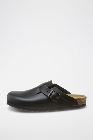 Leren Clogs Boston Zwart - Smal