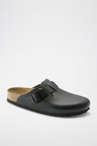 Leren Clogs Boston Zwart - Smal