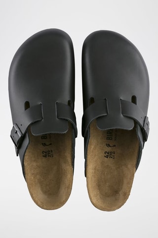 Leren Clogs Boston Zwart - Smal
