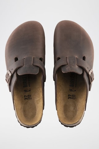 Leren Clogs Boston - Bruin - Smal