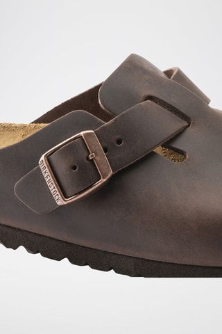 Leren Clogs Boston - Bruin - Smal
