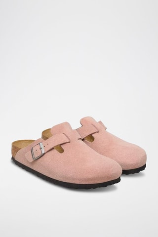 Nubuck Clogs Boston - Roze - Smal