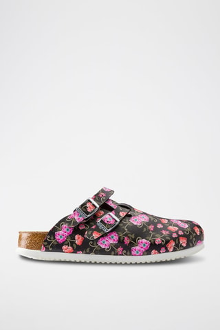 Leren Clogs Kay SL - Zwart en Roze - Smal