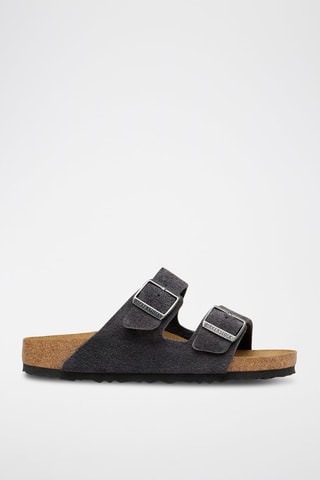 Nubuck Muiltjes Arizona - Grijs - Smal
