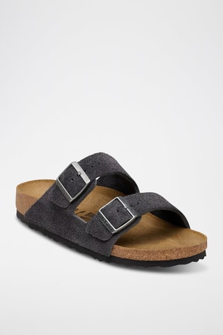 Nubuck Muiltjes Arizona - Grijs - Smal