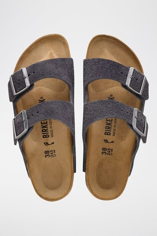Nubuck Muiltjes Arizona - Grijs - Smal