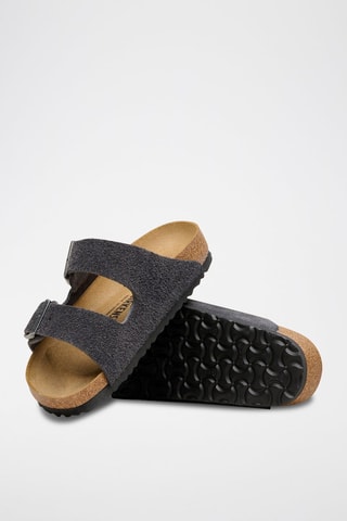 Nubuck Muiltjes Arizona - Grijs - Smal
