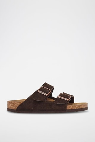 Leren Muiltjes Arizona - Bruin - Smal