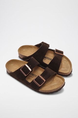 Leren Muiltjes Arizona - Bruin - Smal