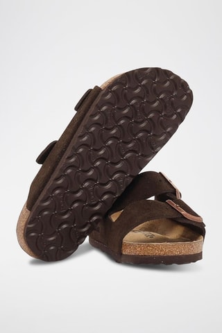 Leren Muiltjes Arizona - Bruin - Smal