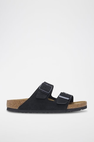 Nubuck Muiltjes Arizona - Zwart - Smal