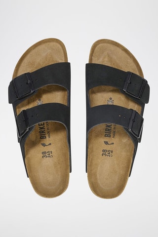 Nubuck Muiltjes Arizona - Zwart - Smal