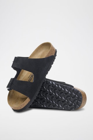 Nubuck Muiltjes Arizona - Zwart - Smal