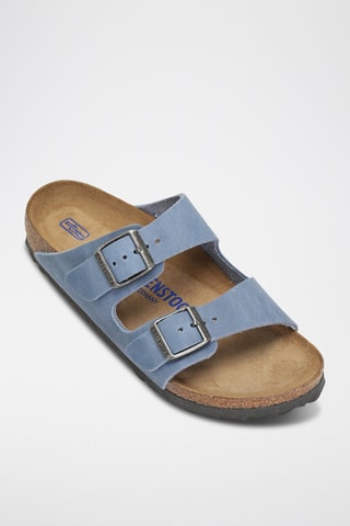 Leren Muiltjes Arizona - Blauw - Smal